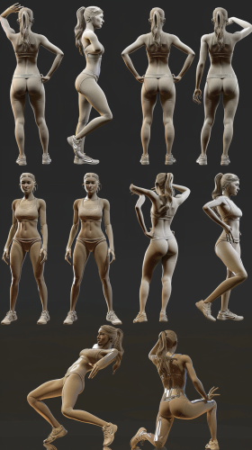 AI Generated Postures Illustration