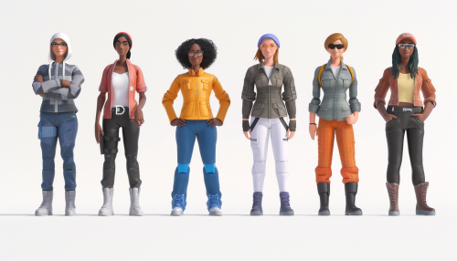 diverse women tech experts standing together