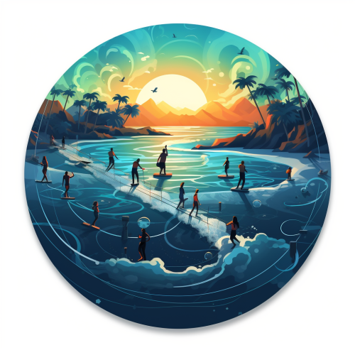 Diverse surfers connecting globally