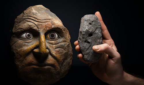 Divine god with pet rock