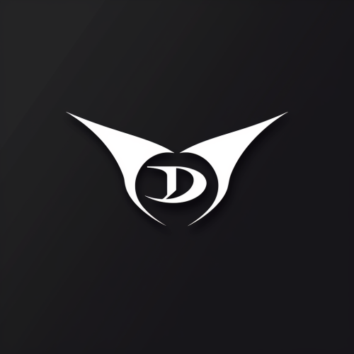 Diving logo with manta ray wings