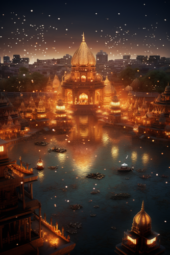A breathtaking Diwali cityscape