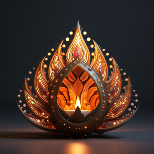 Colorful Diya Lights for Diwali