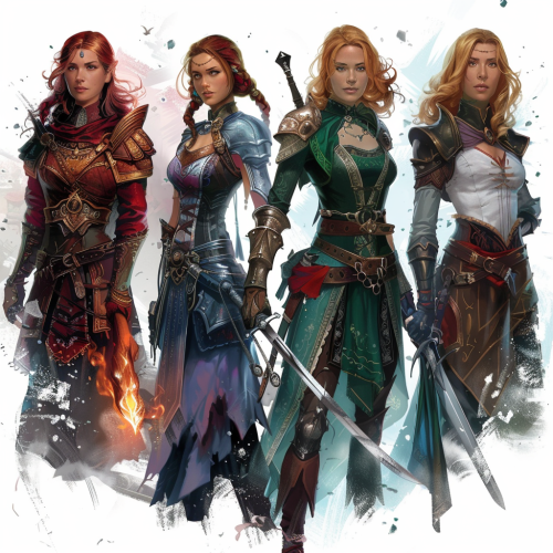 Female warriors and wizzards