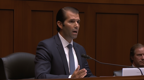 Donald Trump Jr. joking during testimony