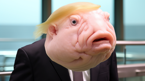 Blobfish resembling Donald Trump's face