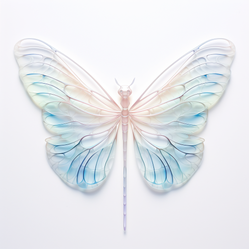 Dragonfly wings on transparency paper