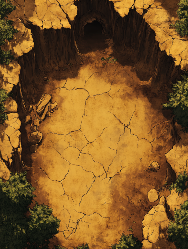 Dried Out Lake DND Map