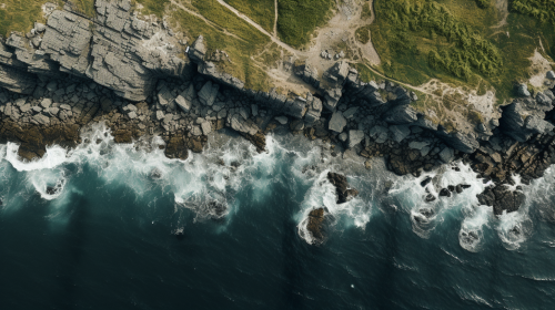 Aerial view of landscape with precision and depth Aerial view of landscape with precision and depth