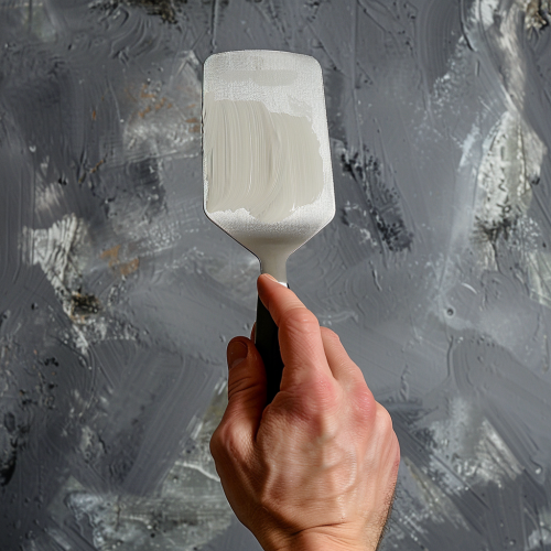 Drywall patch repair spatula hand