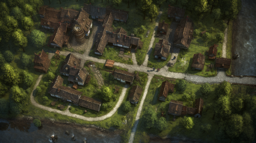 Detailed Dungeons & Dragons Roadmap with Characters and Items