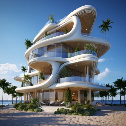 A dynamic building by the sea