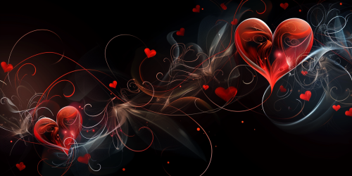 Valentine Design on Black