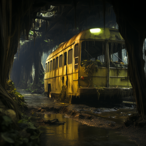 Acid rain in dystopian underground shuttle