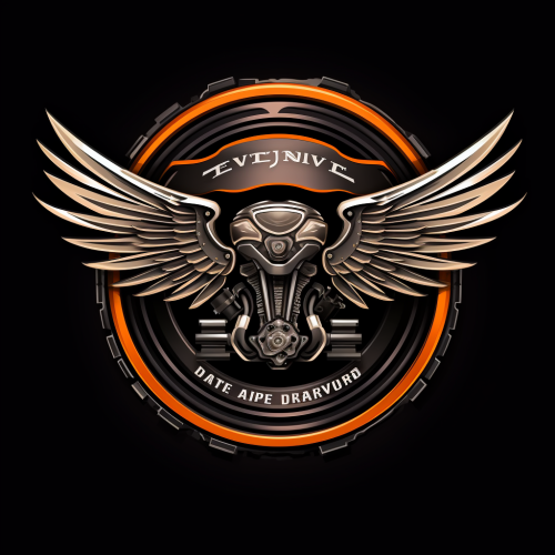 Futuristic Eagle Wings Harley Davidson Logo