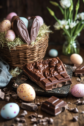 Easter Chocolate Bunny Approved Basket 2024