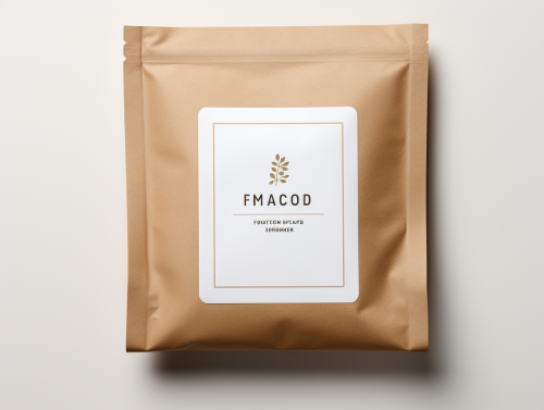 Close-up of Eco-friendly Food Package Label