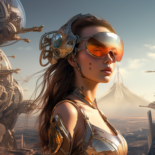 Abstract portrayal of edgy futurism Abstract portrayal of edgy futurism