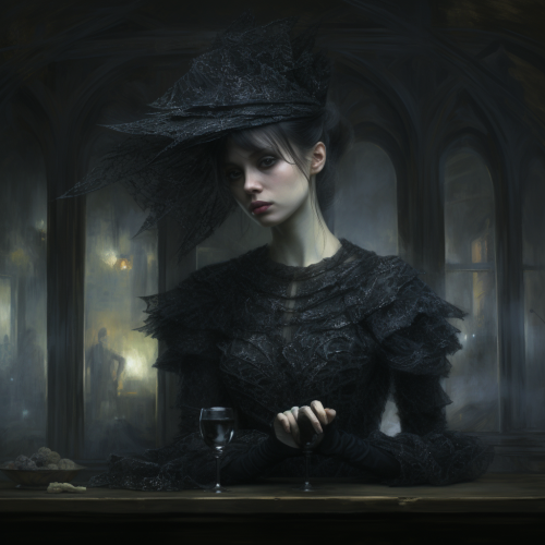 Elegant Edwardian woman enjoying a Parisian cafe Elegant Edwardian woman enjoying a Parisian cafe