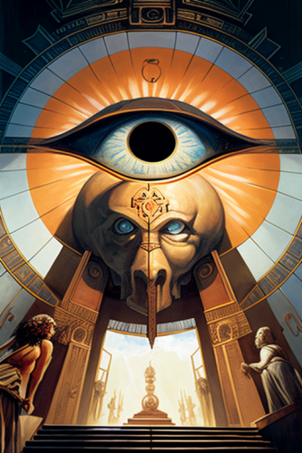 Egyptian Eye of Ra Sun God Priest