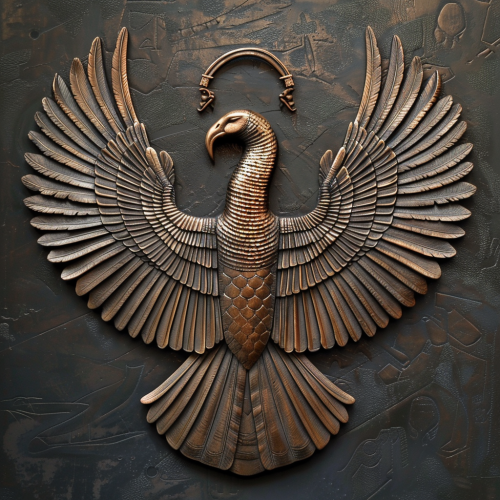 Egyptian god isis wings plate