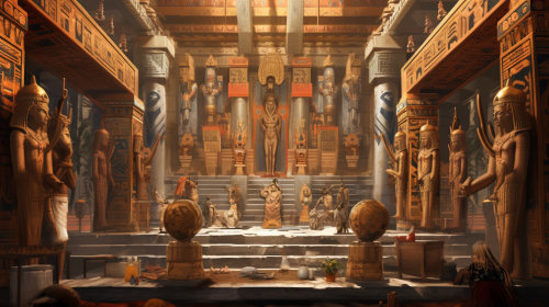 Egyptian gods fashioning human servants Egyptian gods fashioning human servants