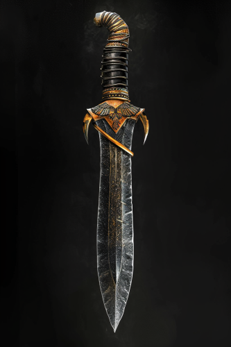 Egyptian Khopesh with Black Glass Blade