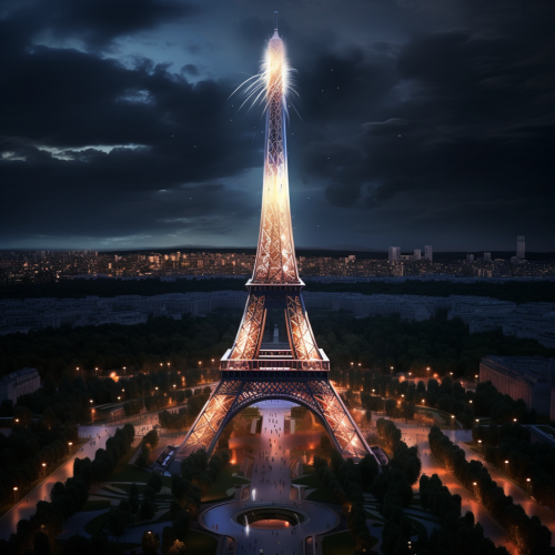 The majestic Eiffel Tower at the 2024 Olympics
