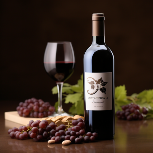 Coffee Bean Grape Cluster for Wine Label