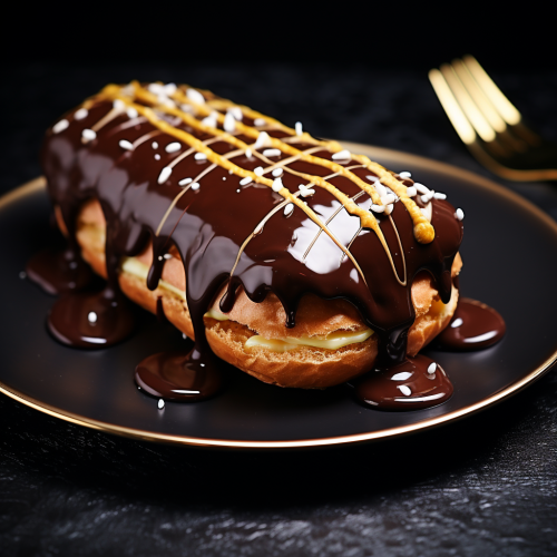 Éclair with Chocolate Drizzle