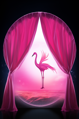 Mesmerizing elegant flamingo curtain logo Mesmerizing elegant flamingo curtain logo