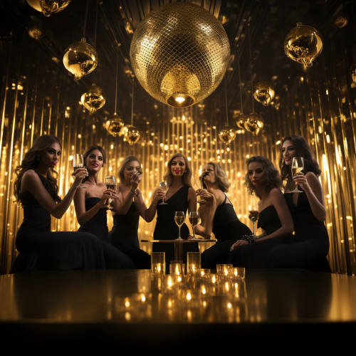 Stylish nightclub interior with elegant decor