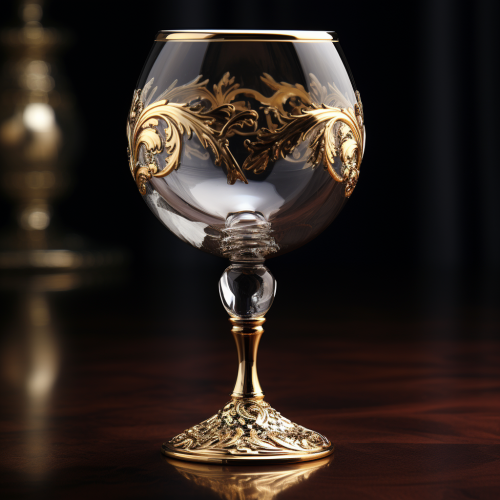 Beautifully decorated Italian style glass