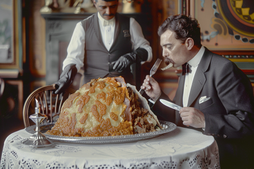 man eating taco at restaurant