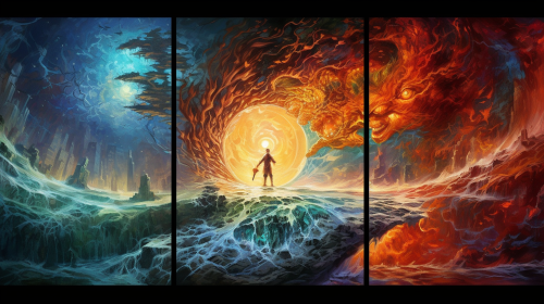 Vibrant colors in elemental chaos Vibrant colors in elemental chaos