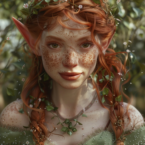 Elf Female Archfey Smiling Dress