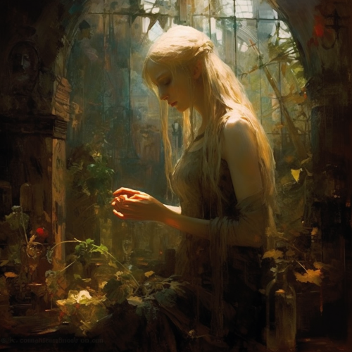 Captured image of elf goddess blessing harvest