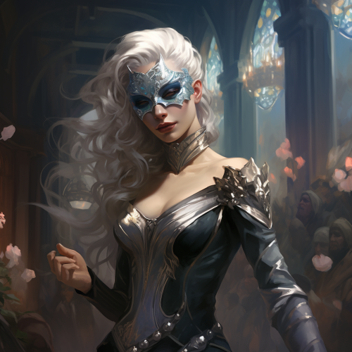 Elf attending a masquerade