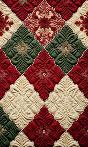 Beautiful yarn embroidered heirloom quilt pattern