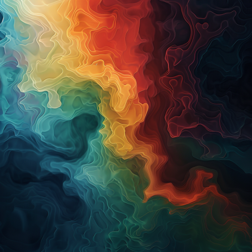 Map symbolizing emotions through gradients