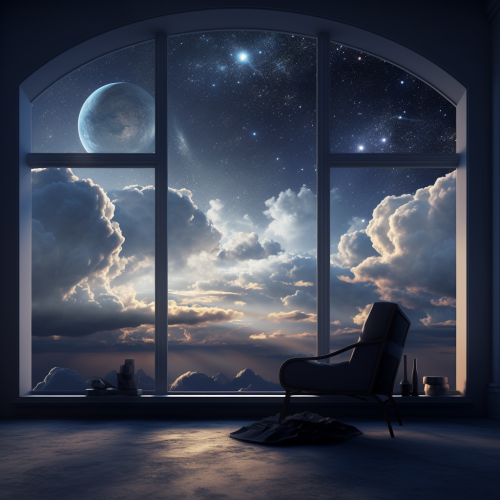 Empty Room with Cosmos View