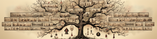 Vintage Family Tree Illustration