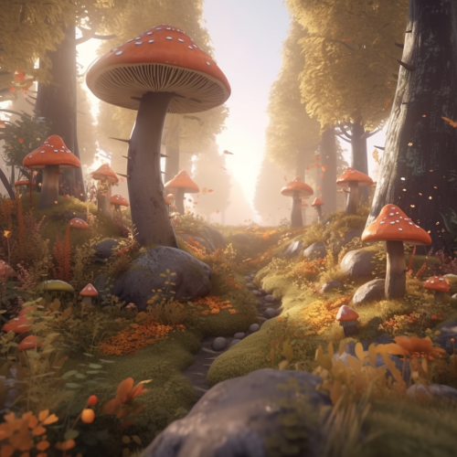 Beautiful enchanted forest scenery in 4k 3D Beautiful enchanted forest scenery in 4k 3D