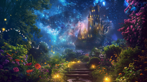 Magical enchanted forest pathway image Magical enchanted forest pathway image