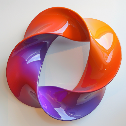 Mobius ribbon orange violet design Mobius ribbon orange violet design