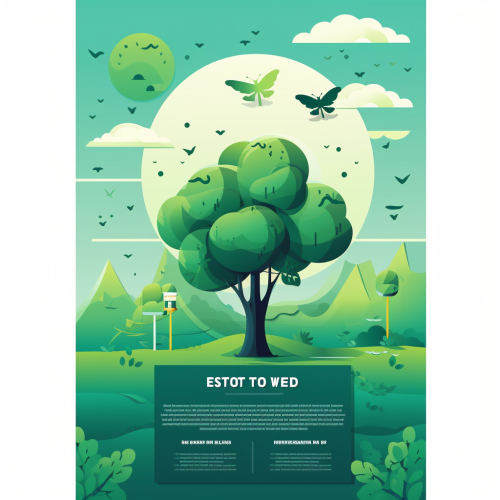 Beautiful environmental protection poster illustration