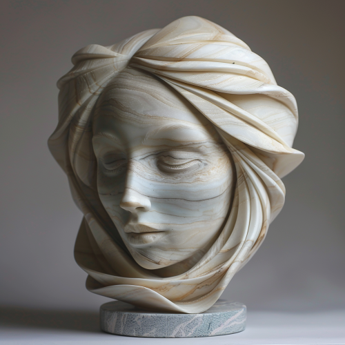 Ethereal Female Marble Sculpture Art
