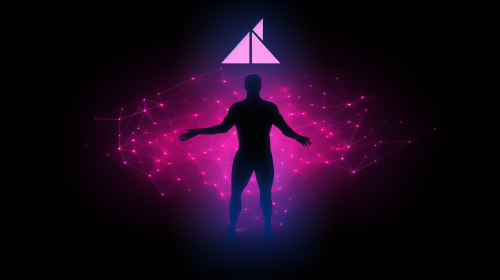 Black background Ethereum logo silhouette