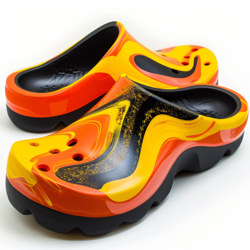 White background EVA foam clogs