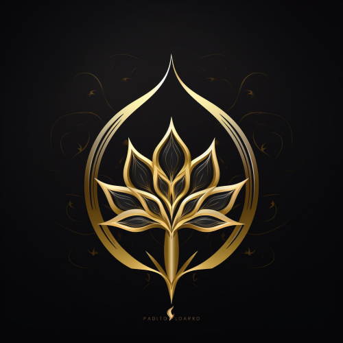 Creative black and gold event organizer logo